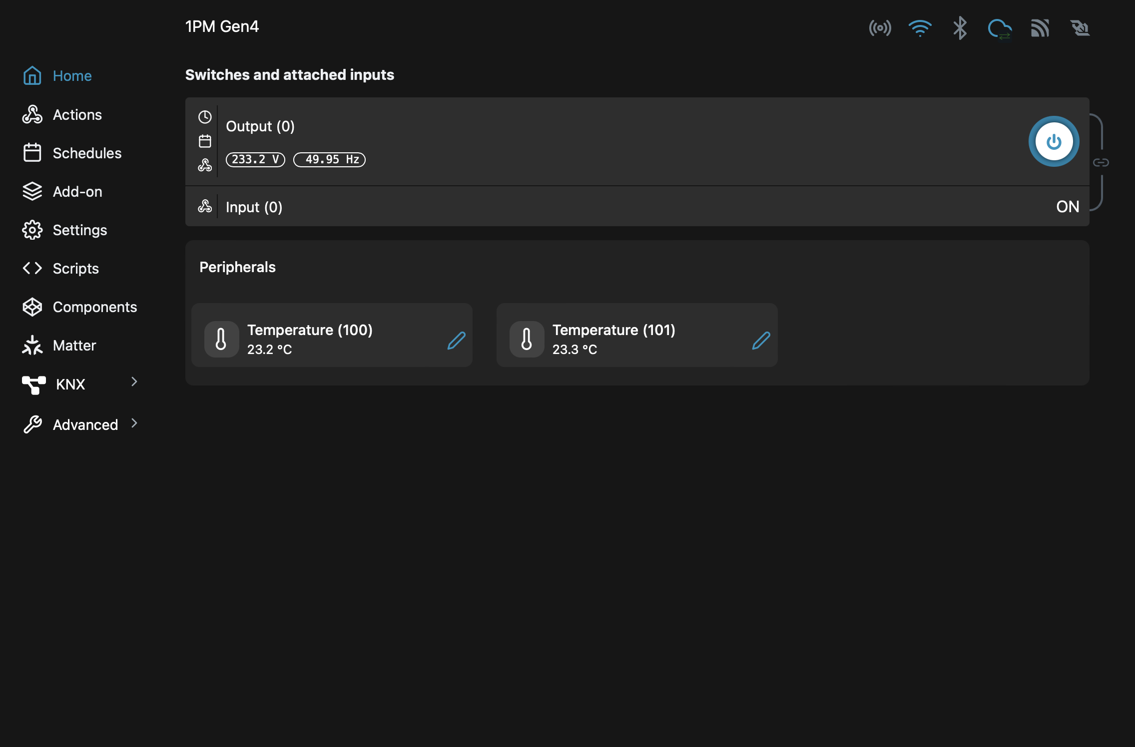 Shelly 1PM Gen4 Web Interface Guide - Shelly Europe